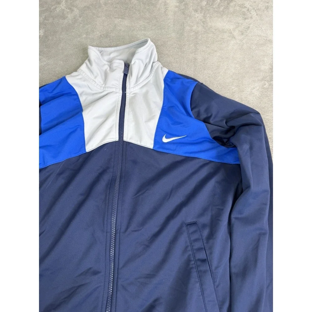 Vintage Y2K Nike Track Jacket Men's Size Medium Blue Full Zip